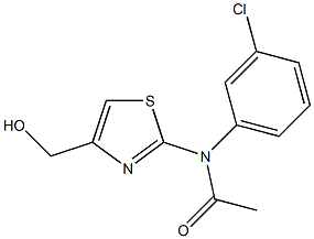 N-(3-CHLOROPHENYL)-N-[4-(HYDROXYMETHYL)-1,3-THIAZOL-2-YL]ACETAMIDE 结构式