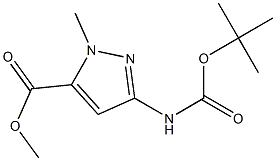 METHYL-1-METHYL-3-N-BOC-AMINO-5-PYRAZOLE CARBOXYLATE 结构式