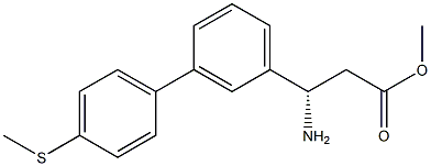 METHYL (3S)-3-AMINO-3-[3-(4-METHYLTHIOPHENYL)PHENYL]PROPANOATE 结构式