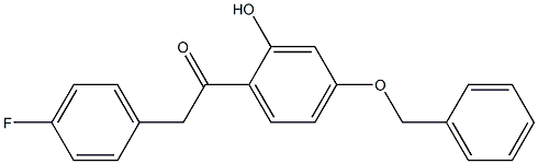 1-(4-(BENZYLOXY)-2-HYDROXYPHENYL)-2-(4-FLUOROPHENYL)ETHANONE 结构式
