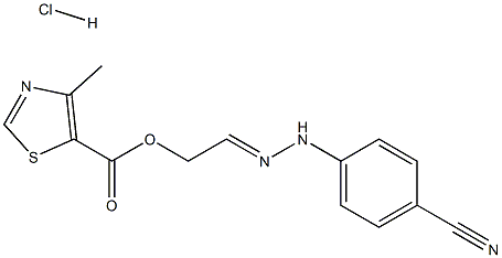 5-ETHOXYCARBONYL-2-(4-CYANOPHENYLHYDRAZONE)-4-METHYLTHIAZOLE HYDROCHLORIDE 结构式