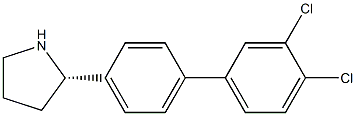 (2S)-2-[4-(3,4-DICHLOROPHENYL)PHENYL]PYRROLIDINE 结构式