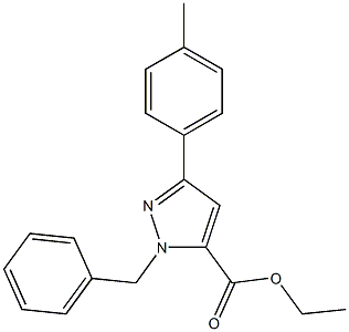 Ethyl 1-benzyl-3-p-tolyl-1H-pyrazole-5-carboxylate 结构式