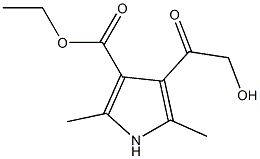 ETHYL 4-GLYCOLOYL-2,5-DIMETHYL-1H-PYRROLE-3-CARBOXYLATE 结构式