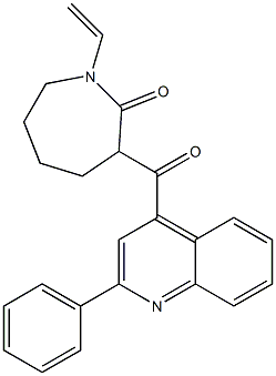 3-(2-PHENYL-QUINOLINE-4-CARBONYL)-1-VINYL-AZEPAN-2-ONE 结构式