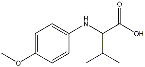 2-(4-METHOXY-PHENYLAMINO)-3-METHYL-BUTYRIC ACID 结构式