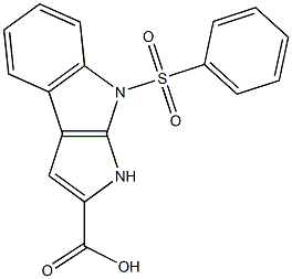 8-BENZENESULFONYL-1,8-DIHYDRO-PYRROLO[2,3-B]INDOLE-2-CARBOXYLIC ACID 结构式