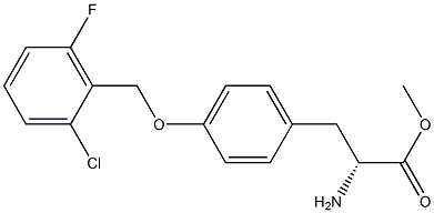 METHYL (2R)-2-AMINO-3-(4-[(2-CHLORO-6-FLUOROPHENYL)METHOXY]PHENYL)PROPANOATE 结构式