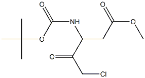 3-TERT-BUTOXYCARBONYLAMINO-5-CHLORO-4-OXO-PENTANOIC ACID METHYL ESTER 结构式