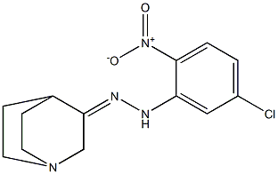 (3Z)-QUINUCLIDIN-3-ONE (5-CHLORO-2-NITROPHENYL)HYDRAZONE 结构式
