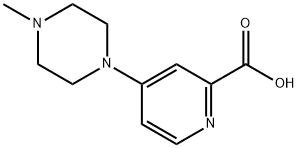 4-(N-METHYLPIPERAZIN-1-YL)PYRIDINE-2-CARBOXYLIC ACID 结构式