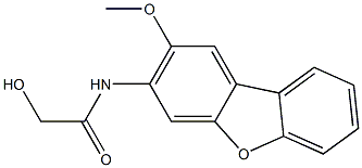 2-HYDROXY-N-(2-METHOXYDIBENZO[B,D]FURAN-3-YL)ACETAMIDE 结构式