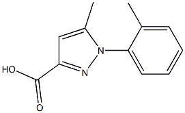 5-甲基-1-邻甲苯基-1H-吡唑-3-羧酸 结构式