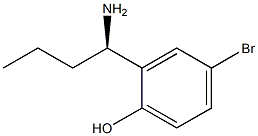 2-((1R)-1-AMINOBUTYL)-4-BROMOPHENOL 结构式