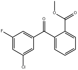 METHYL 2-(3-CHLORO-5-FLUOROBENZOYL)BENZOATE 结构式