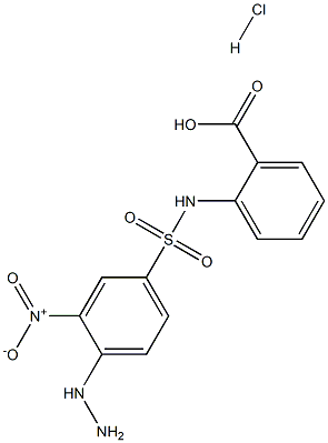 2-[[(4-HYDRAZINO-3-NITROPHENYL)SULFONYL]AMINO]BENZOIC ACID HYDROCHLORIDE 结构式