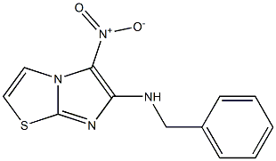 6-BENZYLAMINO-5-NITROIMIDAZO-(2,1-B)-THIAZOLE 结构式