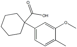 1-(3-Methoxy-4-methylphenyl)cyclohexanecarboxylic acid 结构式