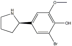 4-((2R)PYRROLIDIN-2-YL)-2-BROMO-6-METHOXYPHENOL 结构式