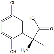 (2S)-2-Amino-2-(5-chloro-2-hydroxyphenyl)propanoic acid 结构式