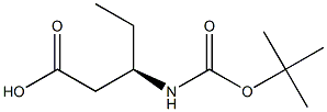 (R)-3-叔丁氧基羰基氨基戊酸 结构式