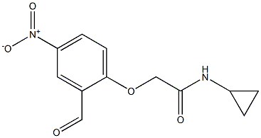 N-CYCLOPROPYL-2-(2-FORMYL-4-NITROPHENOXY)ACETAMIDE 结构式