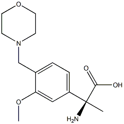 (2S)-2-AMINO-2-[3-METHOXY-4-(MORPHOLIN-4-YLMETHYL)PHENYL]PROPANOIC ACID 结构式