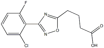 4-[3-(2-CHLORO-6-FLUOROPHENYL)-1,2,4-OXADIAZOL-5-YL]BUTANOIC ACID 结构式