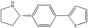 2-[4-((2S)Pyrrolidin-2-yl)phenyl]thiophene 结构式