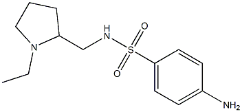 4-AMINO-N-[(1-ETHYLPYRROLIDIN-2-YL)METHYL]BENZENESULFONAMIDE 结构式