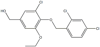 (3-CHLORO-4-[(2,4-DICHLOROBENZYL)OXY]-5-ETHOXYPHENYL)METHANOL 结构式