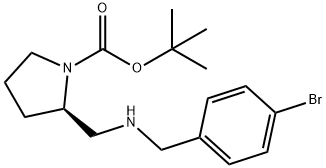 (R)-1-BOC-2-[(4-BROMO-BENZYLAMINO)-METHYL]-PYRROLIDINE 结构式
