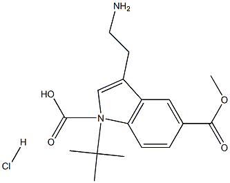1-(TERT-BUTYL) 5-METHYL 3-(2-AMINOETHYL)-1H-INDOLE-1,5-DICARBOXYLATE HYDROCHLORIDE 结构式