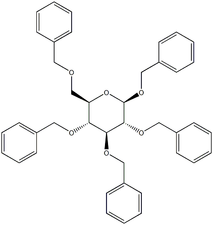 BENZYL 2,3,4,6-TETRA-O-BENZYL-BETA-D-GLUCOPYRANOSIDE 结构式