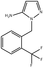 1-(2-(三氟甲基)苄基)-1H-吡唑-5-胺 结构式