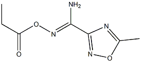 5-METHYL-N'-(PROPIONYLOXY)-1,2,4-OXADIAZOLE-3-CARBOXIMIDAMIDE 结构式