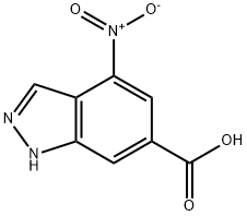 4-硝基-吲唑-6-甲酸 结构式