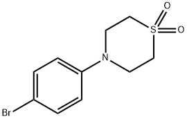 4-(4-溴苯基)硫代吗啉-1,1-二氧化物 结构式