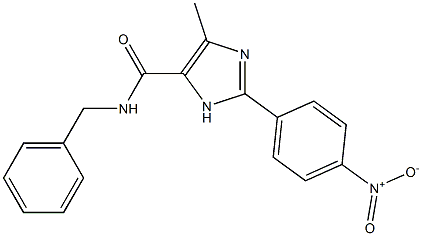 5-METHYL-2-(4-NITRO-PHENYL)-3H-IMIDAZOLE-4-CARBOXYLIC ACID BENZYLAMIDE 结构式