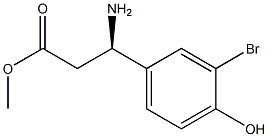 Methyl (3R)-3-amino-3-(3-bromo-4-hydroxyphenyl)propanoate 结构式