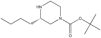 (S)-3-BUTYL-PIPERAZINE-1-CARBOXYLIC ACID TERT-BUTYL ESTER 结构式