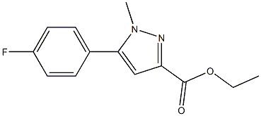 ETHYL 5-(4-FLUOROPHENYL)-1-METHYL-1H-PYRAZOLE-3-CARBOXYLATE 结构式