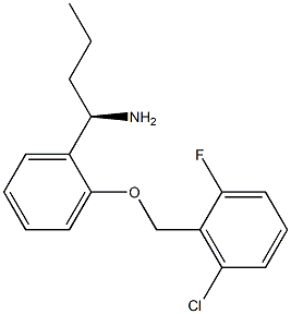 (1R)-1-(2-[(6-CHLORO-2-FLUOROPHENYL)METHOXY]PHENYL)BUTYLAMINE 结构式