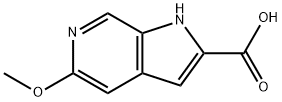 5-甲氧基-1氢-吡咯[2,3-C]吡啶-2-甲酸 结构式
