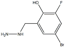 5-BROMO-3-FLUORO-2-HYDROXY-BENZYL-HYDRAZINE 结构式