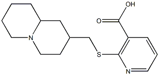 2-[(OCTAHYDRO-2H-QUINOLIZIN-2-YLMETHYL)THIO]NICOTINIC ACID 结构式