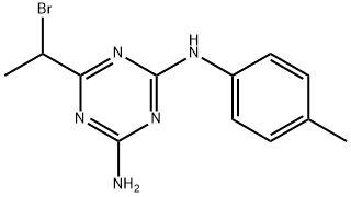 [4-氨基-6-(1-溴乙基)-S-三嗪-2-基]-(4-甲基苯基)胺 结构式