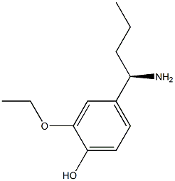 4-((1R)-1-AMINOBUTYL)-2-ETHOXYPHENOL 结构式