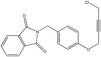 2-[4-(4-CHLORO-BUT-2-YNYLOXY)-BENZYL]-ISOINDOLE-1,3-DIONE 结构式