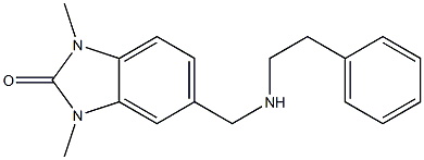 1,3-DIMETHYL-5-(((2-PHENYLETHYL)AMINO)METHYL)-1,3-DIHYDRO-2H-BENZIMIDAZOL-2-ONE 结构式